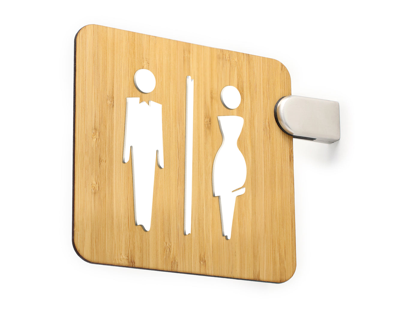Elegant - Restroom double sided Projecting sign - Symbols of your choice