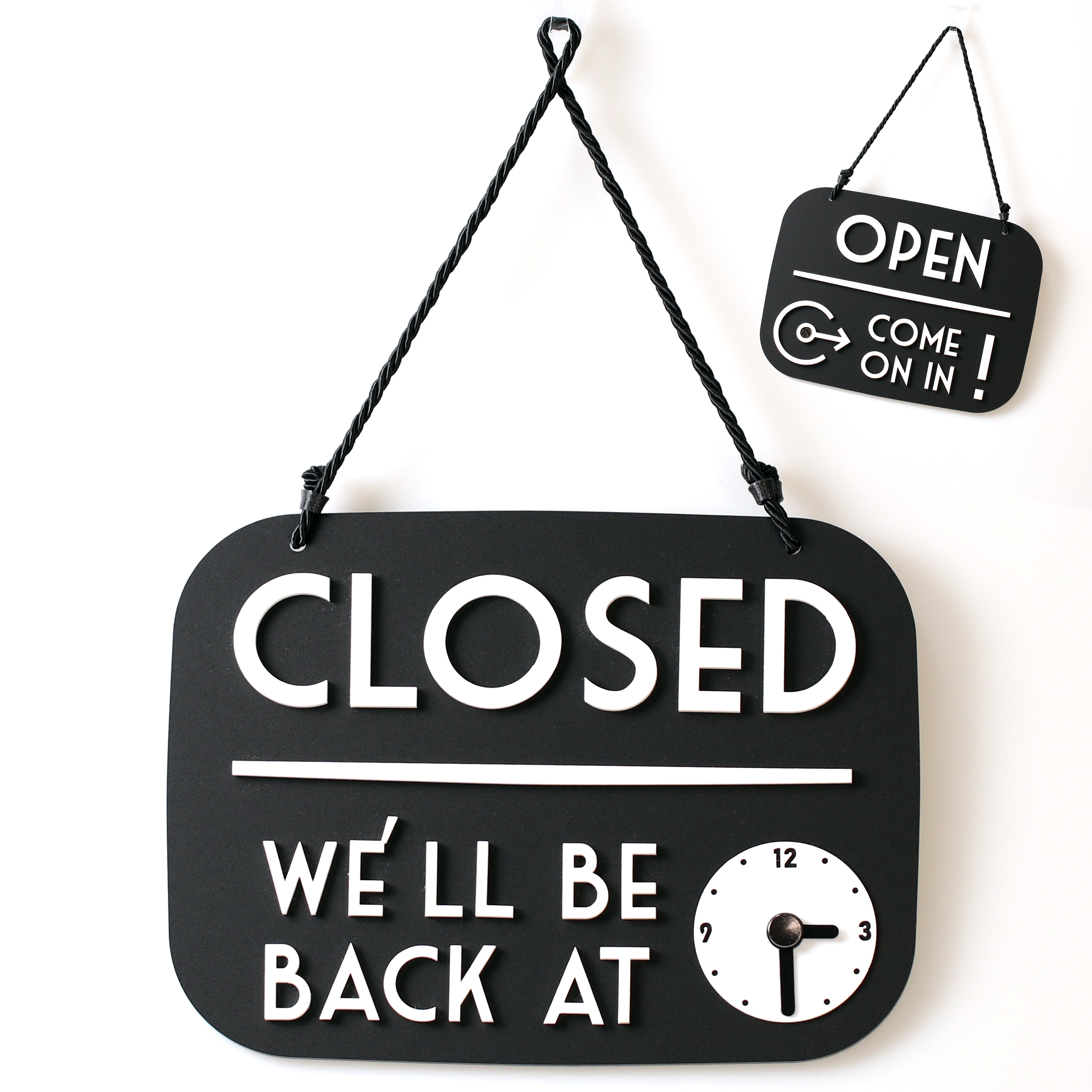 Retro, Rectangular - Open / Be Back Soon Sign | SIGNS.style