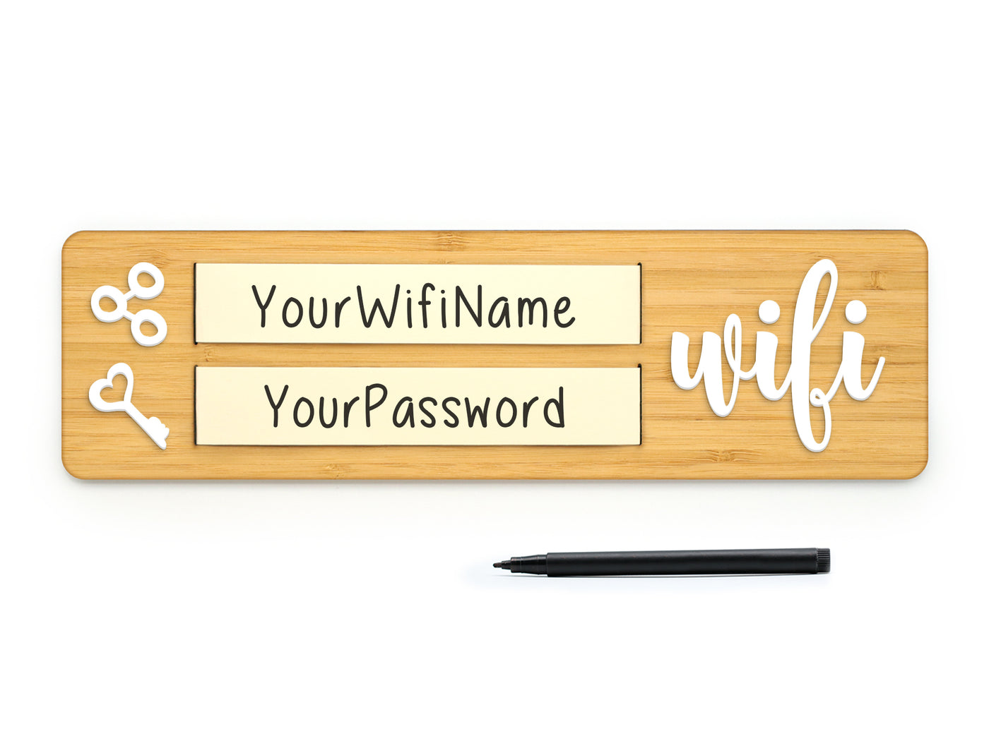 Brush - WiFi WLan für Gäste, Internet Login Passwort Schild