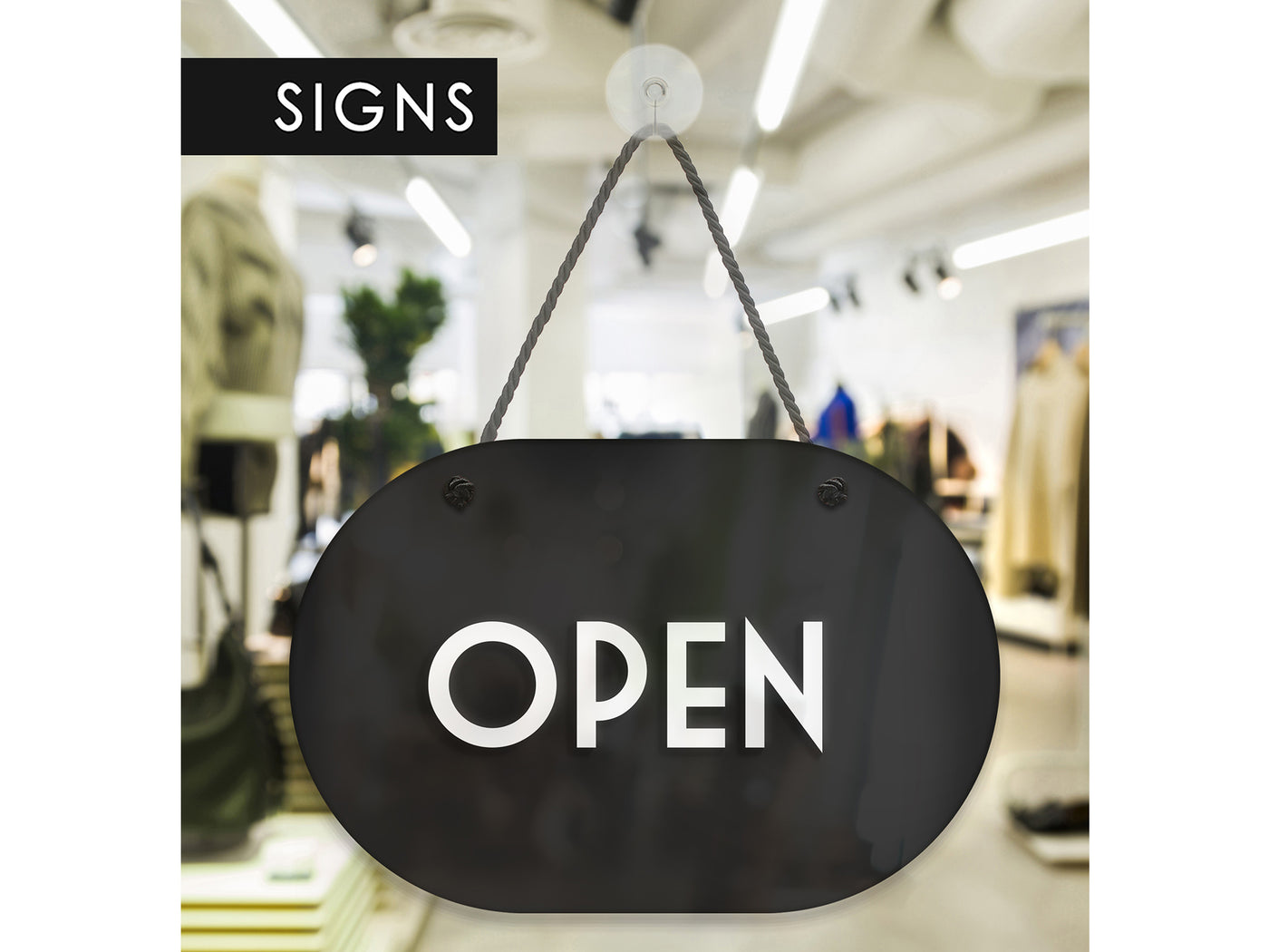 Retro, Oval - Open / Closed Sign | SIGNS.style