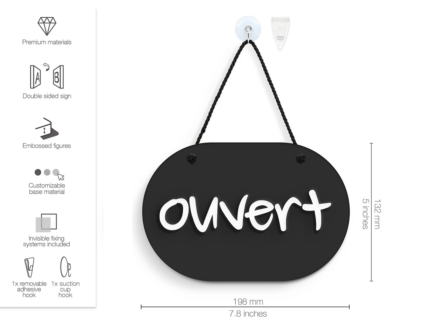 Draft, Oval - Open / Closed Sign | SIGNS.style