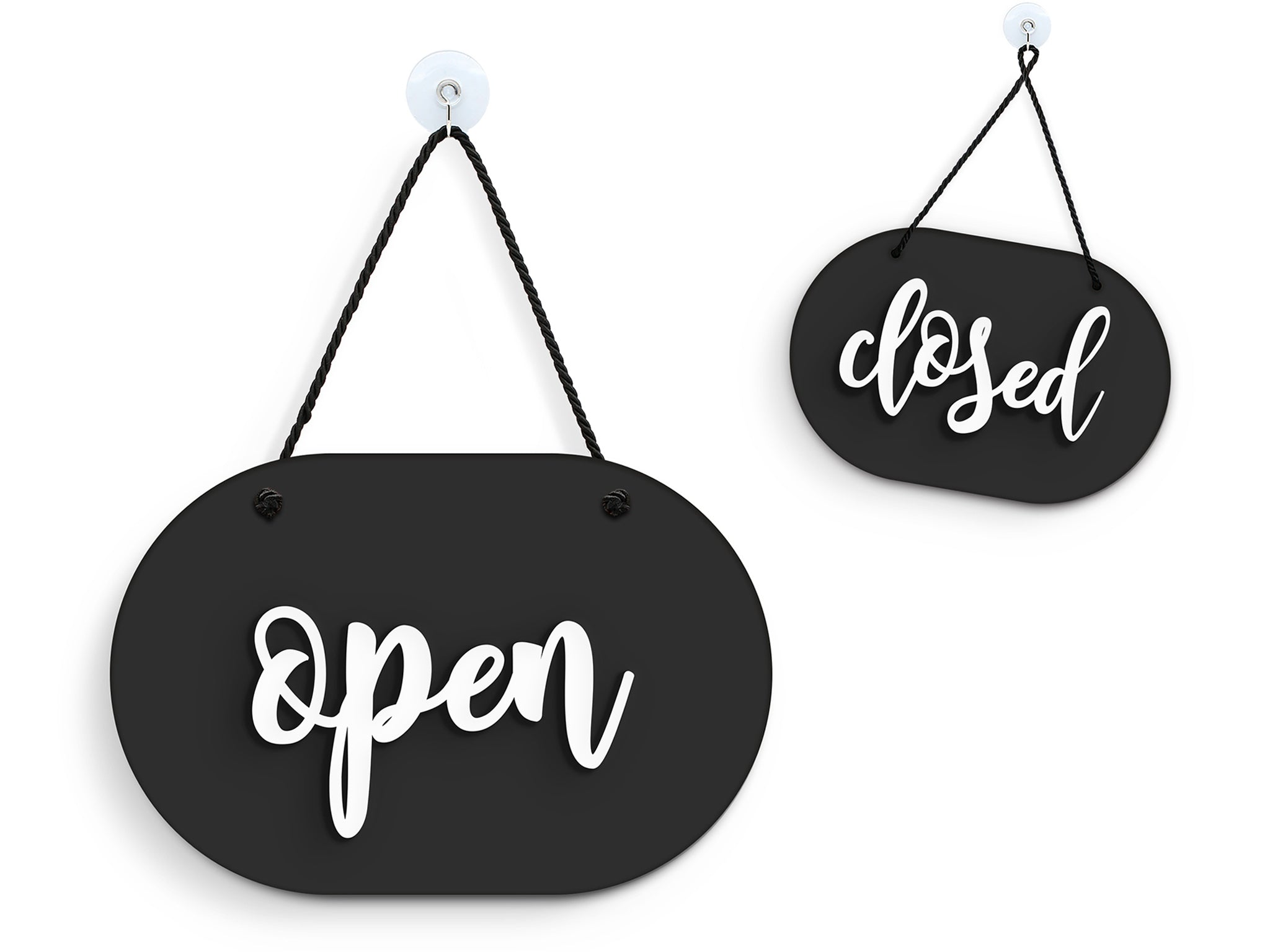 Brush, Oval - Open / Closed Sign | SIGNS.style