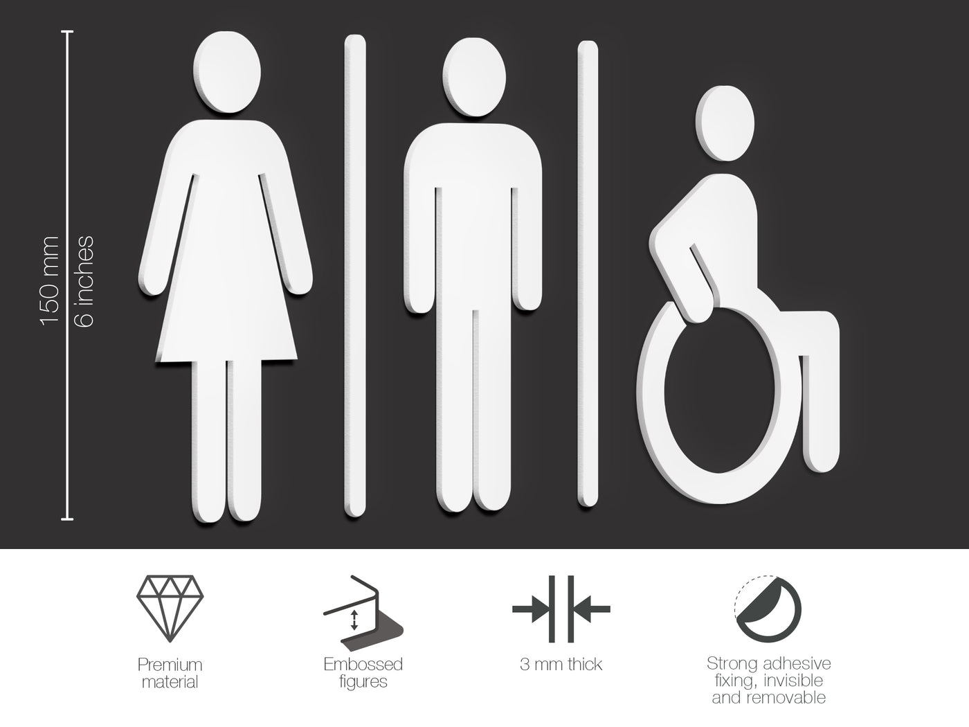 Adesivo Divertente Per WC - Avviso Toilette 18x24 Cm - Resistente Ad Acqua E UV - Foto 3