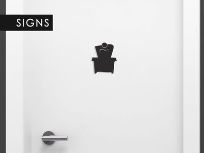 Elegant, Set 3x - Símbolos Adhesivos en Relieve, Señalización para Hoteles y Oficinas - Oficina de Dirección, Sala de Maletas, Sala de Reuniones