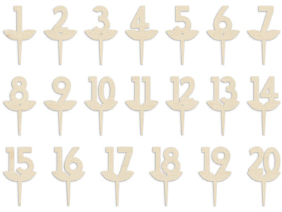 Retro - Números de mesa - Números de mesa de madera para restaurantes y bodas