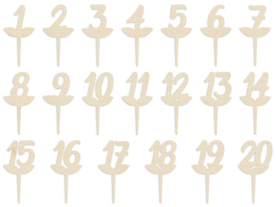 Brush - Table numbers - Restaurant and Wedding wood table numbers