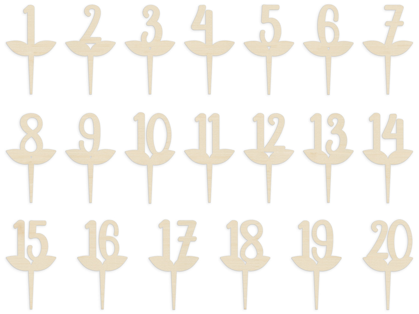 Sweety - Números de mesa - Números de mesa de madera para restaurantes y bodas