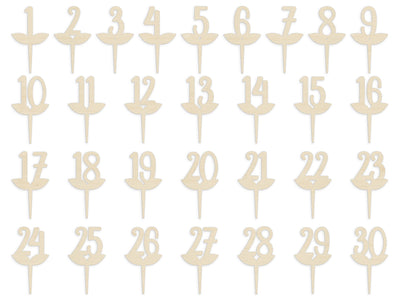 Sweety - Table numbers - Restaurant and Wedding wood table numbers