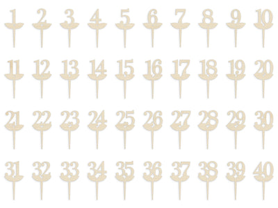Classic Serif - Números de mesa - Números de mesa de madera para restaurantes y bodas