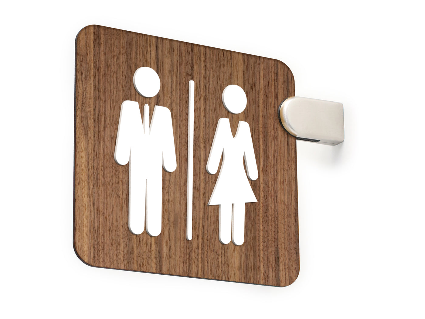 Formal - Enseigne drapeau toilettes, perpendiculaires double face - Symboles de votre choix